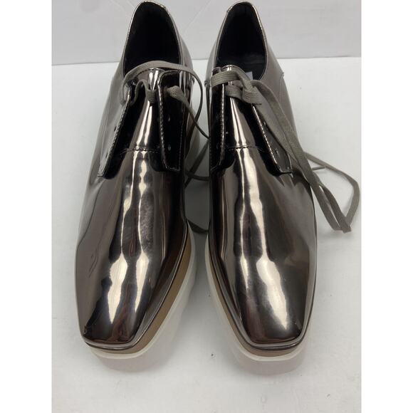 The Label Metallic Rose Gold Platform Square Toe Shoes US Size 8 / UK Size 38 - Picture 3 of 15